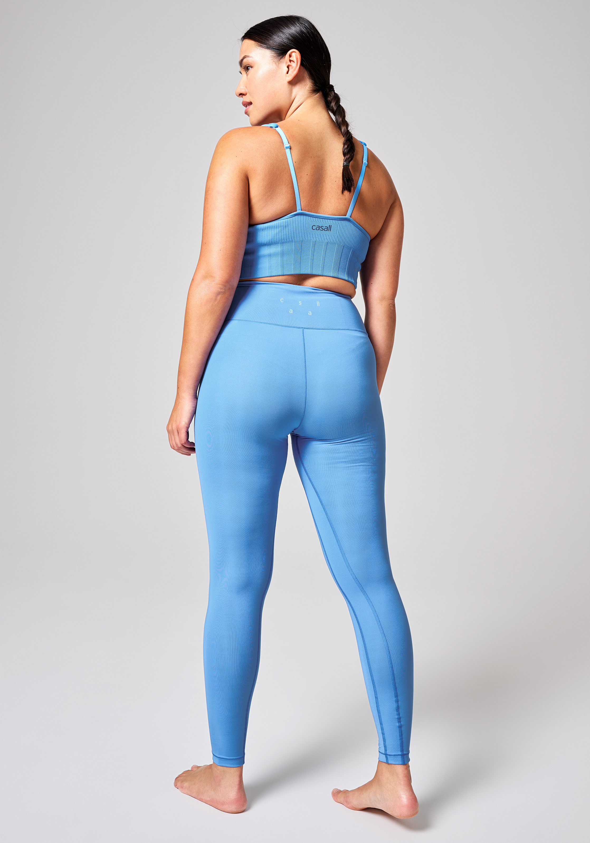 Casall ESSENTIAL ULTRA HIGH WAIST - Leggings - crete blue/light