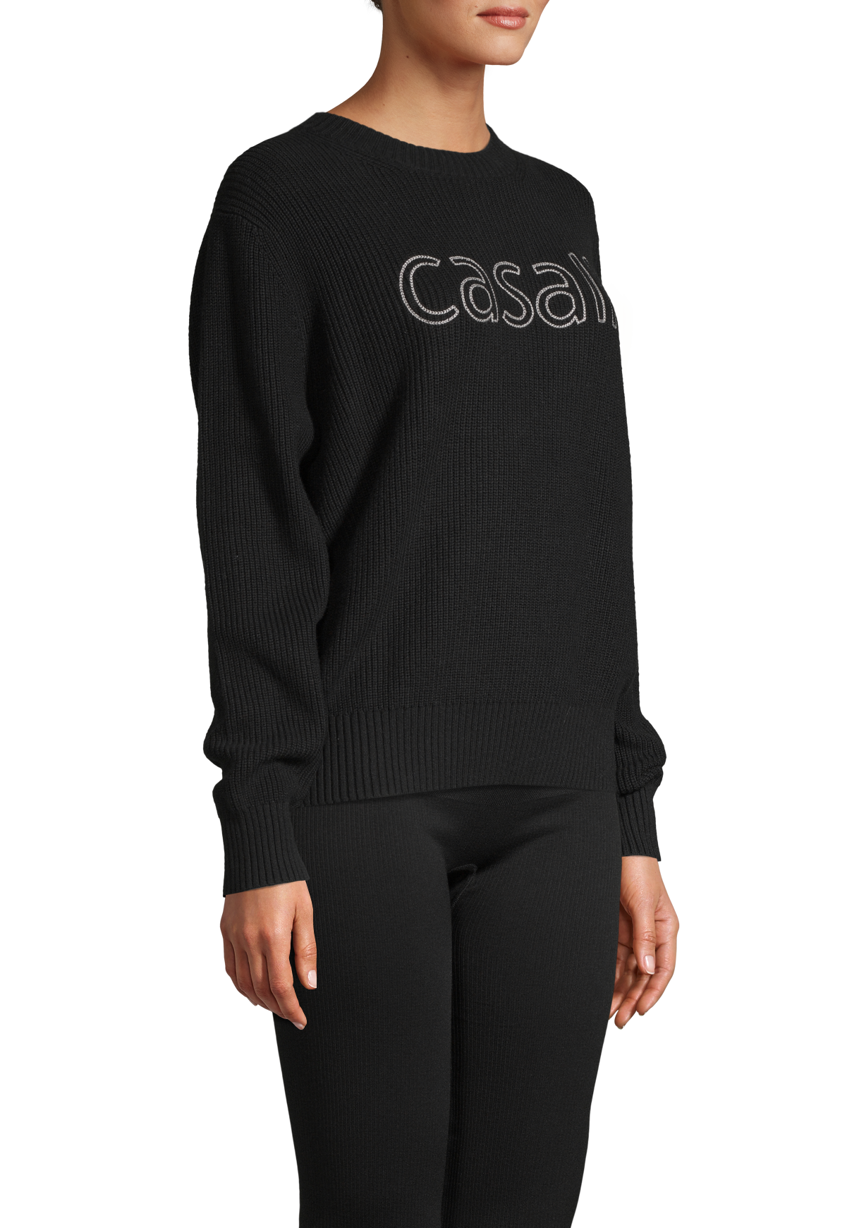 ødelagte Udøve sport dechifrere Knitted Logo Sweater - Black | CASALL