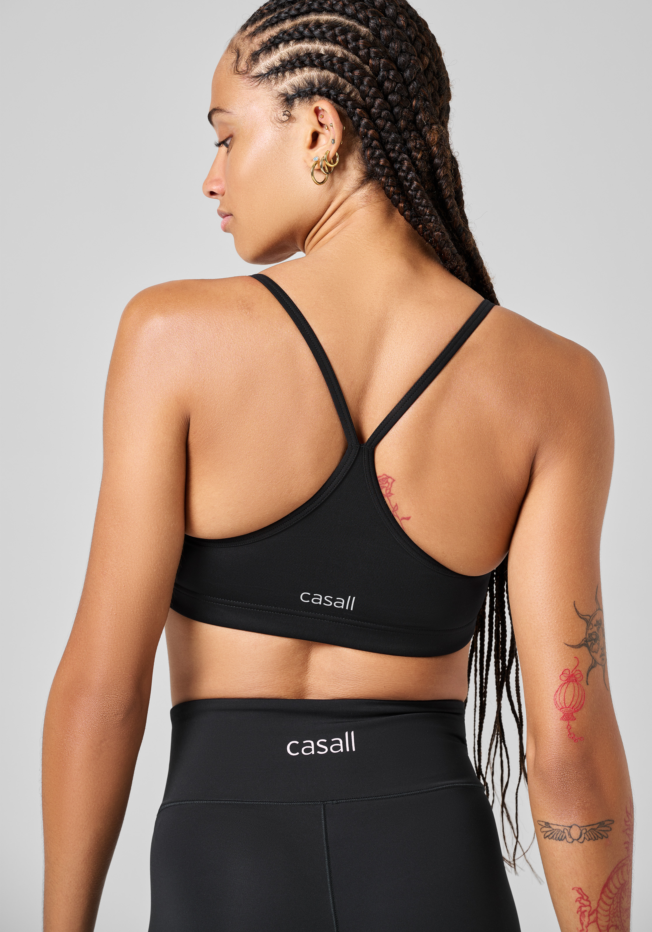Casall GRAPHIC - Medium support sports bra - black 