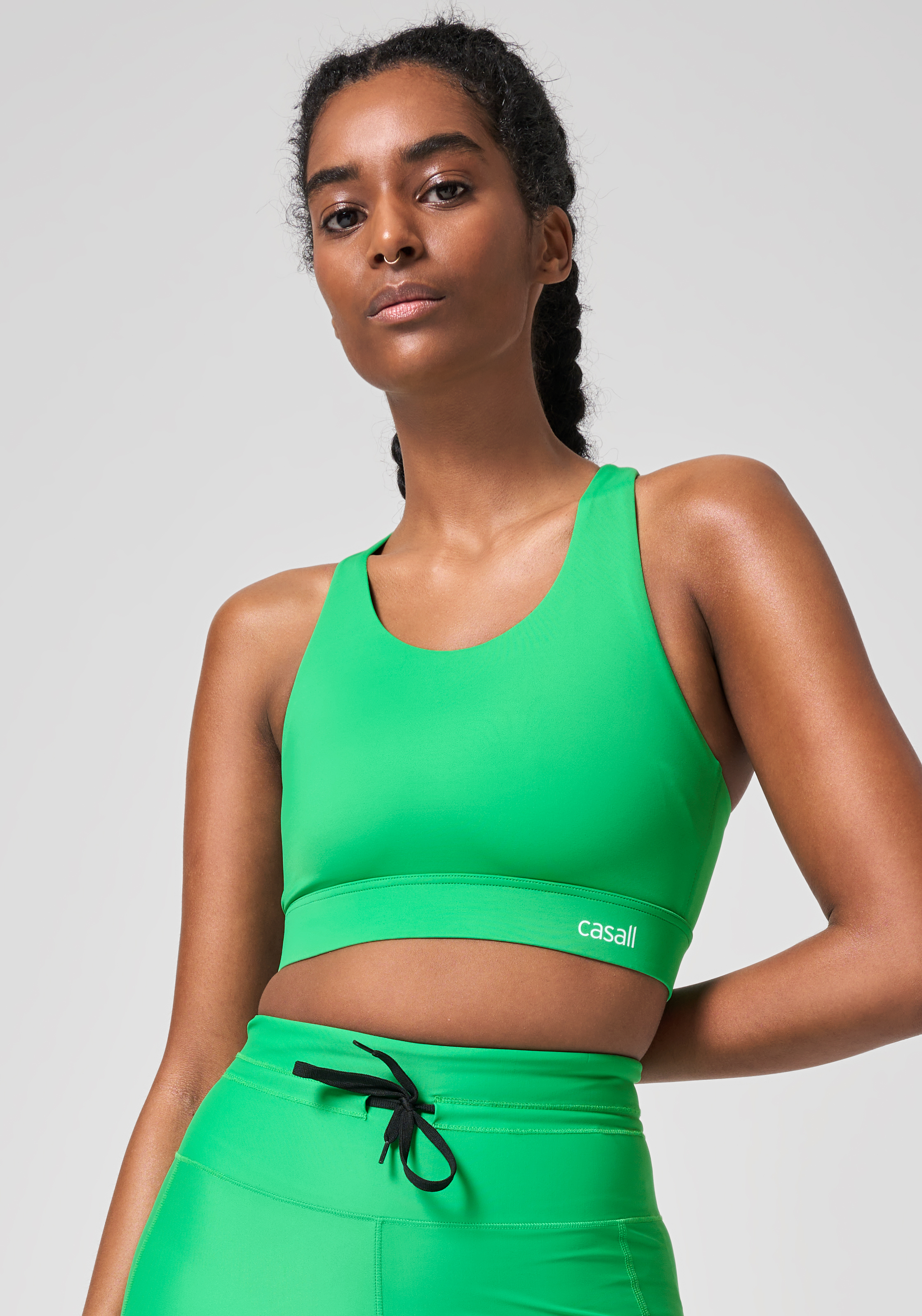 Crossback Sports Bra - Cactus Green