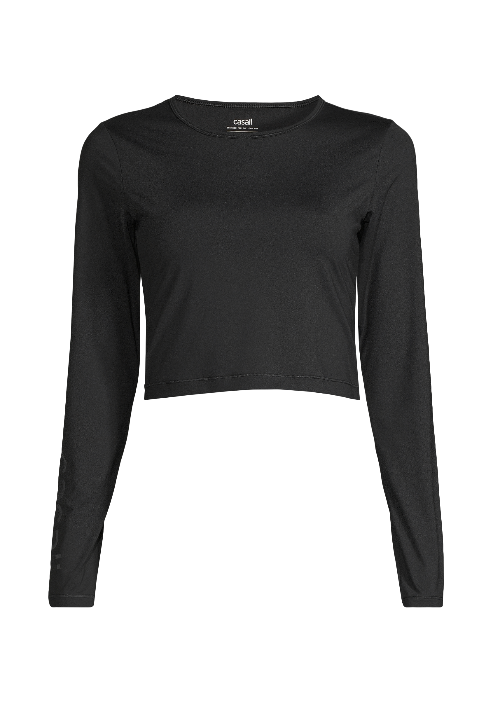 Graphic Crop Long Sleeve - Black