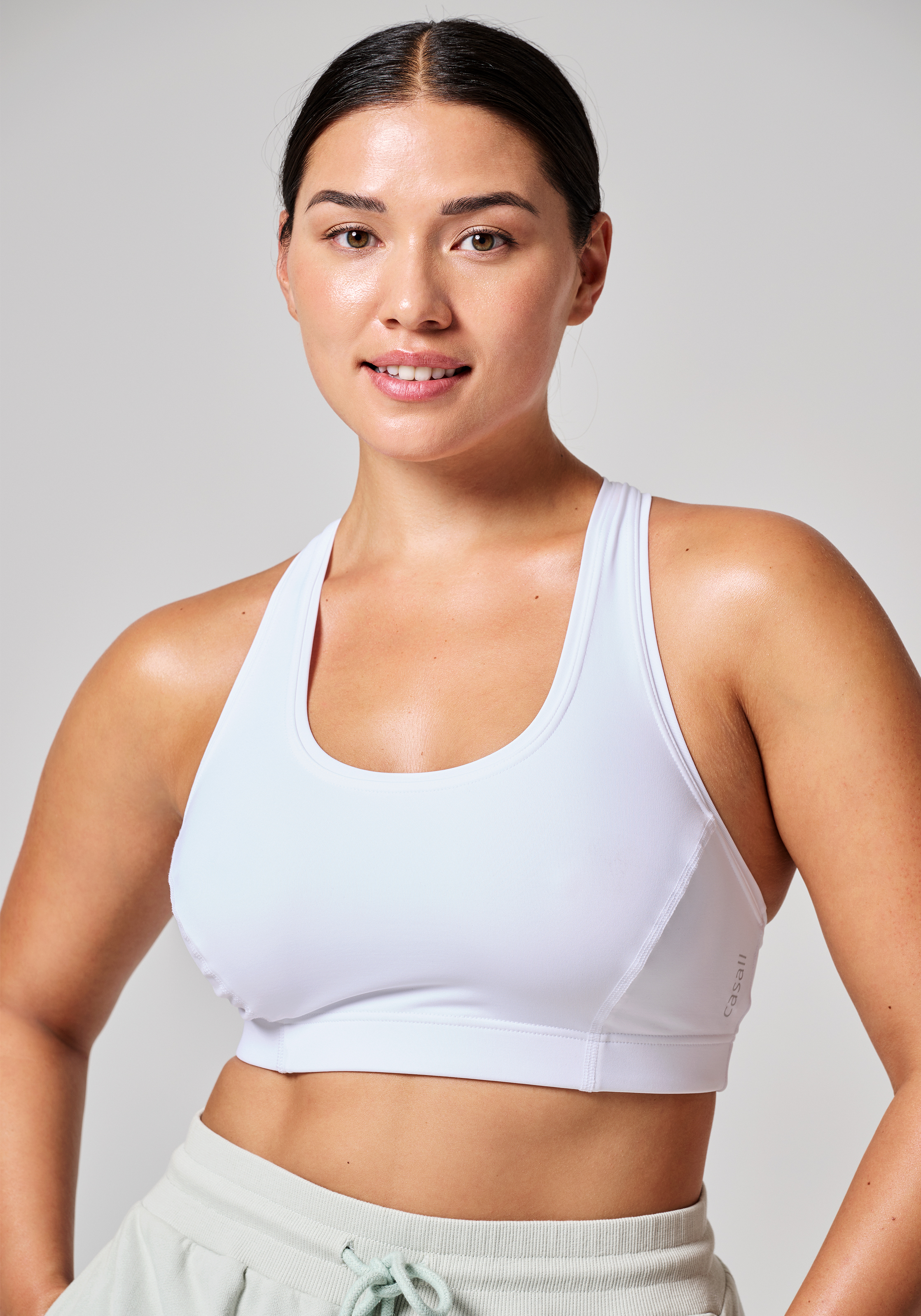 Casall ICONIC BRA - Medium support sports bra - weiß/white 